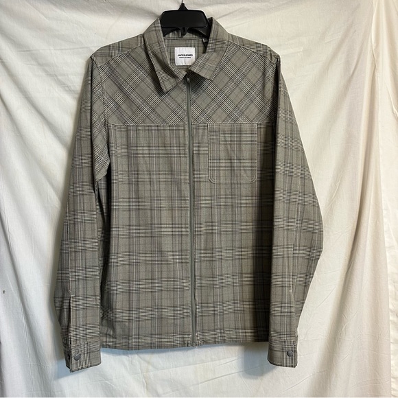 Jack & Jones Men’s Zip Up Shirt - Picture 2 of 12